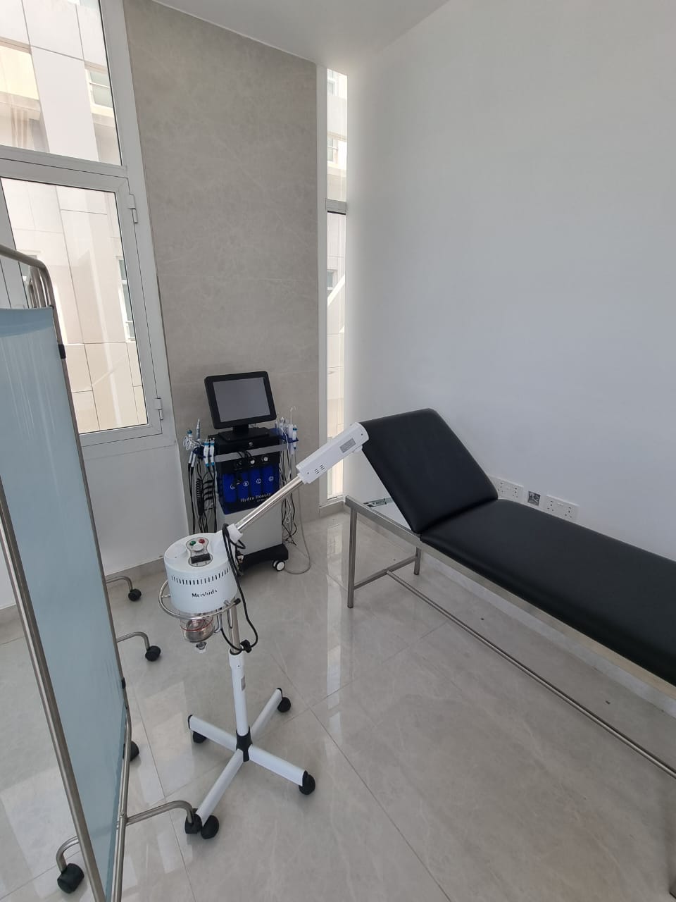 Dermatology and skincare treatment room at Salam Polyclinic